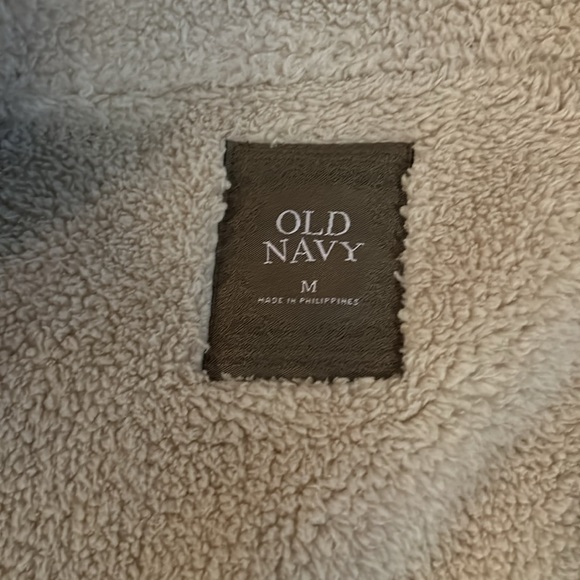 ⬇️ FINAL MARKDOWN! ⬇️ Old Navy Brown Button Up Jacket w/ White Trim - Size Med - Picture 4 of 6